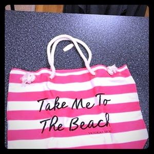 Brand new with tag - VS XL Tote in pink/white